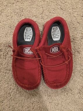 Hey Dude Kids Red Mesh Slip-On Loafers